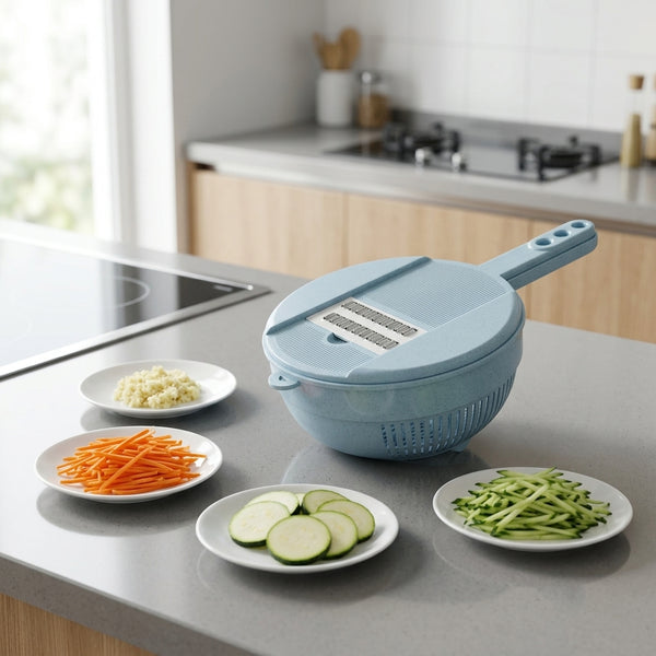 Mandolina Affettaverdure 8 in 1 con Colino