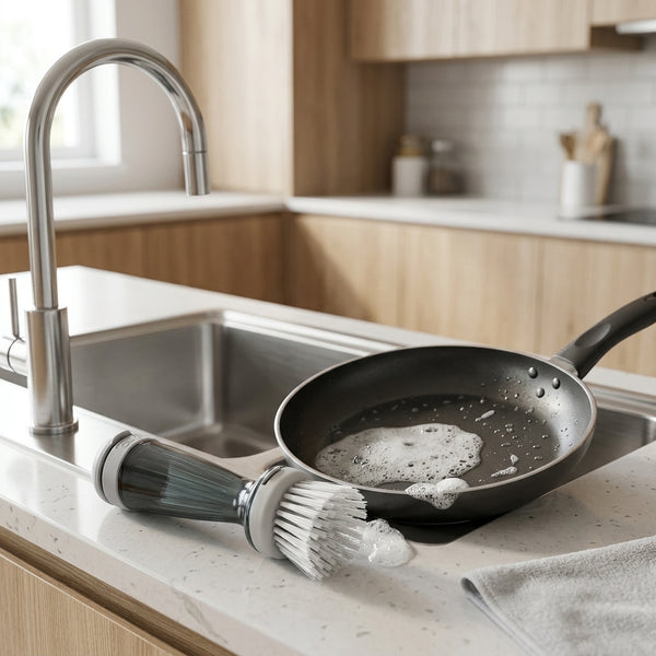 Spazzola Lavapiatti con Dispenser di Sapone