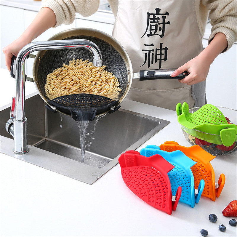 Scolapasta in silicone salvaspazio per pentole, foto 4