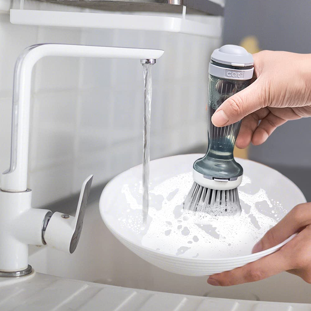 Spazzola lavapiatti con dispenser di sapone, foto 2