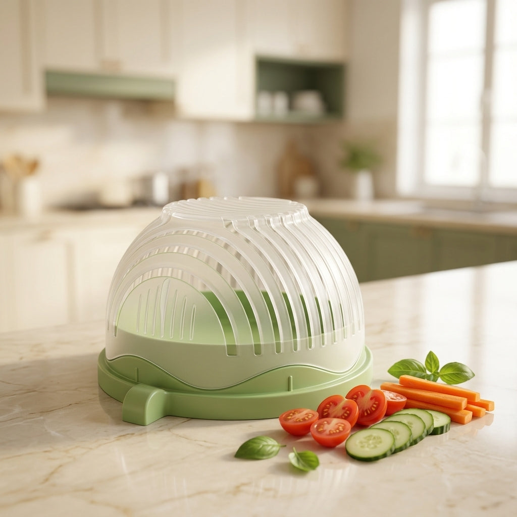 Tagliaverdure multifunzione a ciotola con verdure fresche affettate